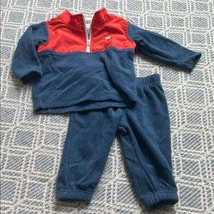 Carter's Baby Boy 9M Blue Fleece Set
